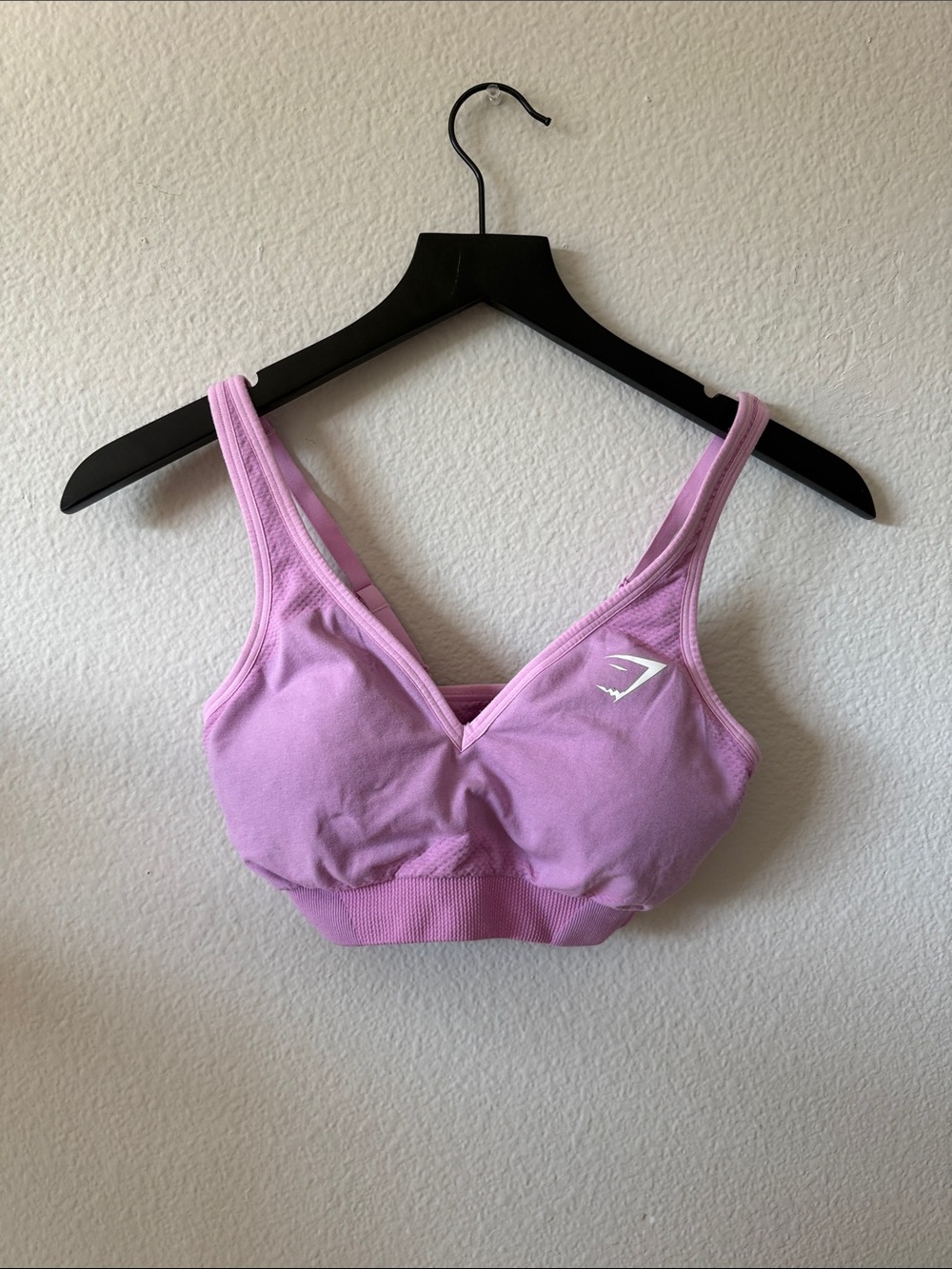 Gymshark Lilac V-Neck Seamless Sports Bra